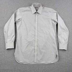 Turnbull & Asser Dress Shirt Mens 16.5 42 White Check Long Sleeve Cotton England